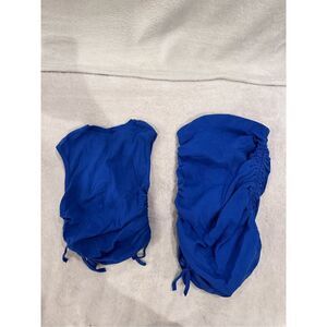Two piece set top and skirt blue women’s size S